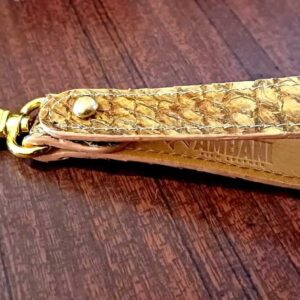 Brown Fish Leather Key Fob
