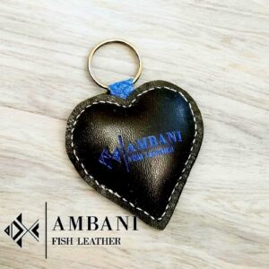 Fish Leather Keyring With Goat Leather Back